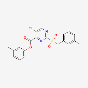 molecular formula C20H17ClN2O4S B11314173 3-Methylphenyl 5-chloro-2-[(3-methylbenzyl)sulfonyl]pyrimidine-4-carboxylate 