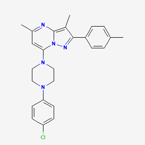 7-[4-(4-Chlorophenyl)piperazin-1-yl]-3,5-dimethyl-2-(4-methylphenyl)pyrazolo[1,5-a]pyrimidine