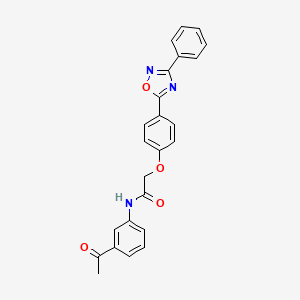 N-(3-acetylphenyl)-2-[4-(3-phenyl-1,2,4-oxadiazol-5-yl)phenoxy]acetamide