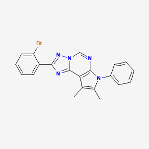 molecular formula C21H16BrN5 B11314216 2-(2-bromophenyl)-8,9-dimethyl-7-phenyl-7H-pyrrolo[3,2-e][1,2,4]triazolo[1,5-c]pyrimidine 