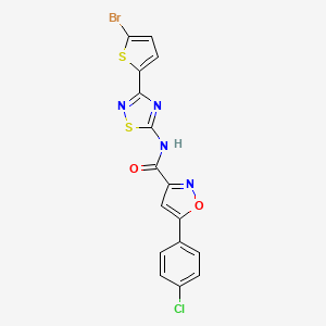 molecular formula C16H8BrClN4O2S2 B11314259 N-[3-(5-bromothiophen-2-yl)-1,2,4-thiadiazol-5-yl]-5-(4-chlorophenyl)-1,2-oxazole-3-carboxamide 