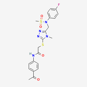 N-(4-acetylphenyl)-2-[(5-{[(4-fluorophenyl)(methylsulfonyl)amino]methyl}-4-methyl-4H-1,2,4-triazol-3-yl)sulfanyl]acetamide