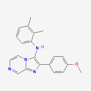 molecular formula C21H20N4O B11314282 N-(2,3-dimethylphenyl)-2-(4-methoxyphenyl)imidazo[1,2-a]pyrazin-3-amine 