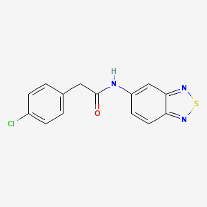 molecular formula C14H10ClN3OS B11314283 N-(2,1,3-benzothiadiazol-5-yl)-2-(4-chlorophenyl)acetamide 