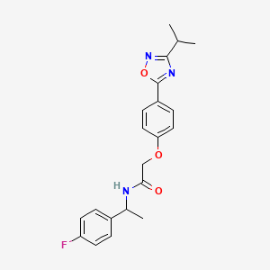 N-[1-(4-fluorophenyl)ethyl]-2-{4-[3-(propan-2-yl)-1,2,4-oxadiazol-5-yl]phenoxy}acetamide