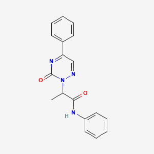 2-(3-oxo-5-phenyl-1,2,4-triazin-2(3H)-yl)-N-phenylpropanamide