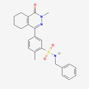 N-benzyl-2-methyl-5-(3-methyl-4-oxo-3,4,5,6,7,8-hexahydrophthalazin-1-yl)benzenesulfonamide