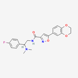 5-(2,3-dihydro-1,4-benzodioxin-6-yl)-N-[2-(dimethylamino)-2-(4-fluorophenyl)ethyl]-1,2-oxazole-3-carboxamide