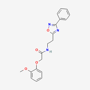 2-(2-methoxyphenoxy)-N-[2-(3-phenyl-1,2,4-oxadiazol-5-yl)ethyl]acetamide