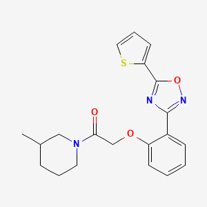 1-(3-Methylpiperidin-1-yl)-2-{2-[5-(thiophen-2-yl)-1,2,4-oxadiazol-3-yl]phenoxy}ethanone