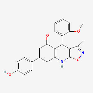 7-(4-Hydroxyphenyl)-4-(2-methoxyphenyl)-3-methyl-4,6,7,8-tetrahydro[1,2]oxazolo[5,4-b]quinolin-5-ol