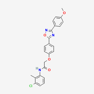 N-(3-chloro-2-methylphenyl)-2-{4-[3-(4-methoxyphenyl)-1,2,4-oxadiazol-5-yl]phenoxy}acetamide