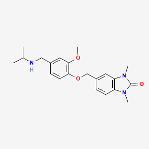 5-({2-methoxy-4-[(propan-2-ylamino)methyl]phenoxy}methyl)-1,3-dimethyl-1,3-dihydro-2H-benzimidazol-2-one