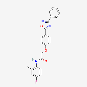 N-(4-fluoro-2-methylphenyl)-2-[4-(3-phenyl-1,2,4-oxadiazol-5-yl)phenoxy]acetamide