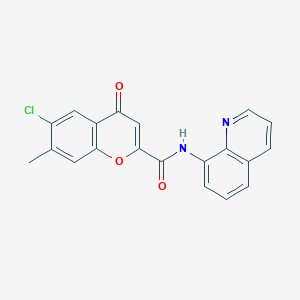 6-chloro-7-methyl-4-oxo-N-(quinolin-8-yl)-4H-chromene-2-carboxamide