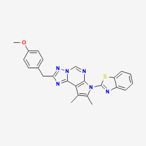 2-[2-(4-Methoxybenzyl)-8,9-dimethyl-7H-pyrrolo[3,2-E][1,2,4]triazolo[1,5-C]pyrimidin-7-YL]-1,3-benzothiazole