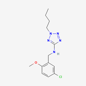 molecular formula C13H18ClN5O B11314522 2-butyl-N-(5-chloro-2-methoxybenzyl)-2H-tetrazol-5-amine 