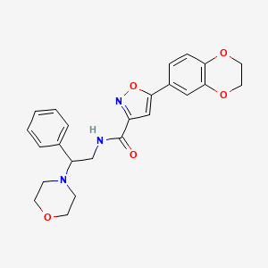 5-(2,3-dihydro-1,4-benzodioxin-6-yl)-N-[2-(morpholin-4-yl)-2-phenylethyl]-1,2-oxazole-3-carboxamide