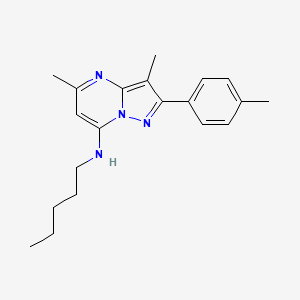 3,5-dimethyl-2-(4-methylphenyl)-N-pentylpyrazolo[1,5-a]pyrimidin-7-amine