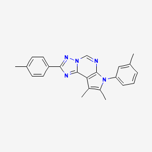 8,9-dimethyl-7-(3-methylphenyl)-2-(4-methylphenyl)-7H-pyrrolo[3,2-e][1,2,4]triazolo[1,5-c]pyrimidine