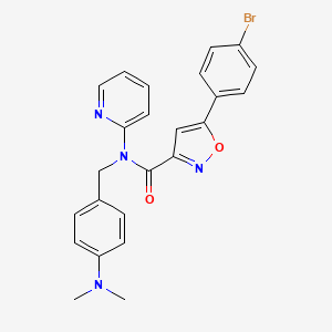 5-(4-bromophenyl)-N-[4-(dimethylamino)benzyl]-N-(pyridin-2-yl)-1,2-oxazole-3-carboxamide