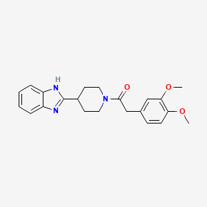 1-[4-(1H-benzimidazol-2-yl)piperidin-1-yl]-2-(3,4-dimethoxyphenyl)ethanone