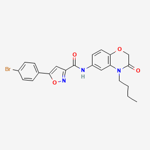 5-(4-bromophenyl)-N-(4-butyl-3-oxo-3,4-dihydro-2H-1,4-benzoxazin-6-yl)-1,2-oxazole-3-carboxamide