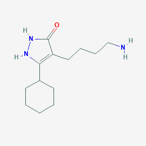 molecular formula C13H23N3O B113146 4-(4-aminobutyl)-5-cyclohexyl-1,2-dihydro-3H-pyrazol-3-one CAS No. 878208-93-6
