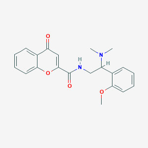 molecular formula C21H22N2O4 B11314605 N-[2-(dimethylamino)-2-(2-methoxyphenyl)ethyl]-4-oxo-4H-chromene-2-carboxamide 