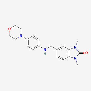 molecular formula C20H24N4O2 B11314619 1,3-dimethyl-5-({[4-(morpholin-4-yl)phenyl]amino}methyl)-1,3-dihydro-2H-benzimidazol-2-one 