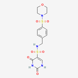 molecular formula C15H18N4O7S2 B11314629 2-hydroxy-N-[4-(morpholin-4-ylsulfonyl)benzyl]-6-oxo-1,6-dihydropyrimidine-5-sulfonamide 