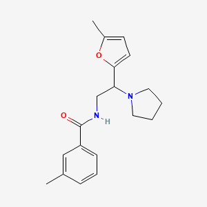 3-methyl-N-[2-(5-methylfuran-2-yl)-2-(pyrrolidin-1-yl)ethyl]benzamide