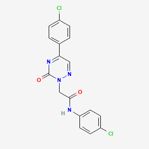 molecular formula C17H12Cl2N4O2 B11314659 N-(4-chlorophenyl)-2-[5-(4-chlorophenyl)-3-oxo-1,2,4-triazin-2(3H)-yl]acetamide 