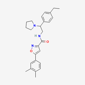 5-(3,4-dimethylphenyl)-N-[2-(4-ethylphenyl)-2-(pyrrolidin-1-yl)ethyl]-1,2-oxazole-3-carboxamide