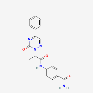 4-({2-[5-(4-methylphenyl)-3-oxo-1,2,4-triazin-2(3H)-yl]propanoyl}amino)benzamide