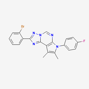 2-(2-bromophenyl)-7-(4-fluorophenyl)-8,9-dimethyl-7H-pyrrolo[3,2-e][1,2,4]triazolo[1,5-c]pyrimidine