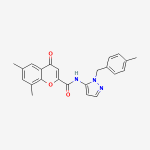 6,8-dimethyl-N-[1-(4-methylbenzyl)-1H-pyrazol-5-yl]-4-oxo-4H-chromene-2-carboxamide