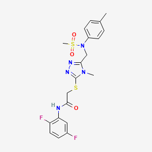 N-(2,5-difluorophenyl)-2-[(4-methyl-5-{[(4-methylphenyl)(methylsulfonyl)amino]methyl}-4H-1,2,4-triazol-3-yl)sulfanyl]acetamide