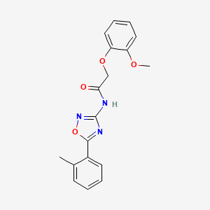 2-(2-methoxyphenoxy)-N-[5-(2-methylphenyl)-1,2,4-oxadiazol-3-yl]acetamide