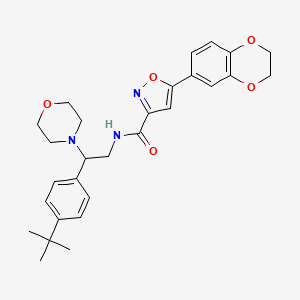 N-[2-(4-tert-butylphenyl)-2-(morpholin-4-yl)ethyl]-5-(2,3-dihydro-1,4-benzodioxin-6-yl)-1,2-oxazole-3-carboxamide