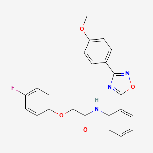 molecular formula C23H18FN3O4 B11314718 2-(4-fluorophenoxy)-N-{2-[3-(4-methoxyphenyl)-1,2,4-oxadiazol-5-yl]phenyl}acetamide 