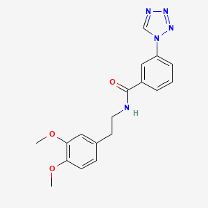 molecular formula C18H19N5O3 B11314739 N-[2-(3,4-dimethoxyphenyl)ethyl]-3-(1H-tetrazol-1-yl)benzamide 