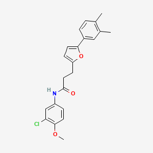 N-(3-chloro-4-methoxyphenyl)-3-[5-(3,4-dimethylphenyl)furan-2-yl]propanamide