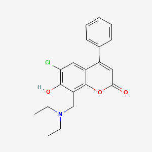 6-chloro-8-[(diethylamino)methyl]-7-hydroxy-4-phenyl-2H-chromen-2-one