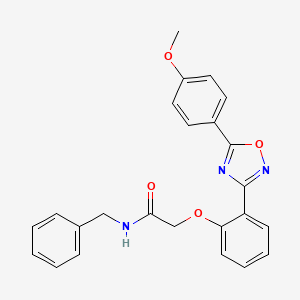 molecular formula C24H21N3O4 B11314818 N-benzyl-2-{2-[5-(4-methoxyphenyl)-1,2,4-oxadiazol-3-yl]phenoxy}acetamide 