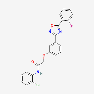 N-(2-chlorophenyl)-2-{3-[5-(2-fluorophenyl)-1,2,4-oxadiazol-3-yl]phenoxy}acetamide