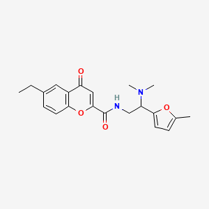 N-[2-(dimethylamino)-2-(5-methylfuran-2-yl)ethyl]-6-ethyl-4-oxo-4H-chromene-2-carboxamide