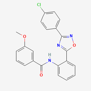 N-{2-[3-(4-chlorophenyl)-1,2,4-oxadiazol-5-yl]phenyl}-3-methoxybenzamide