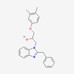 molecular formula C25H26N2O2 B11314869 1-(2-benzyl-1H-benzimidazol-1-yl)-3-(3,4-dimethylphenoxy)propan-2-ol 