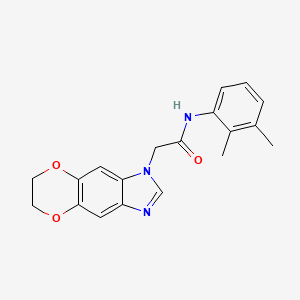 molecular formula C19H19N3O3 B11314871 2-(6,7-dihydro-1H-[1,4]dioxino[2,3-f]benzimidazol-1-yl)-N-(2,3-dimethylphenyl)acetamide 